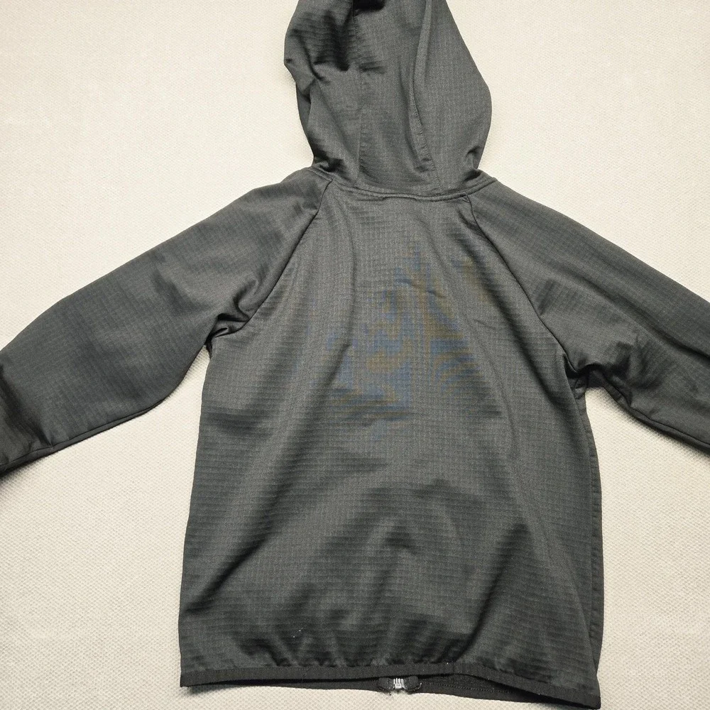 Carhartt‎ Jacket Youth Medium 10-12 Gray Hooded Softshell Fleece Lined Force